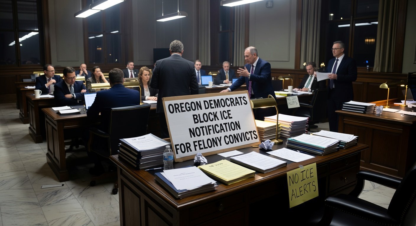 Oregon ICE vote - Oregon Democrats Block ICE Notification for Felony Convicts