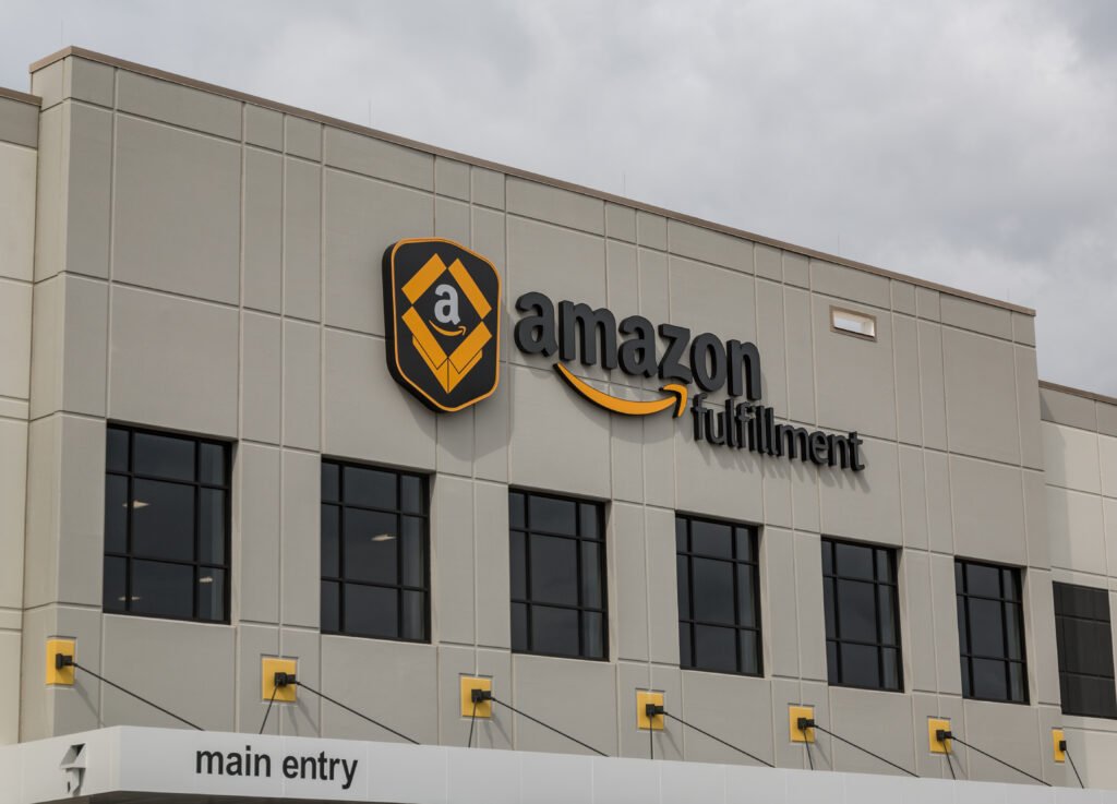 Exterior of an Amazon fulfillment center