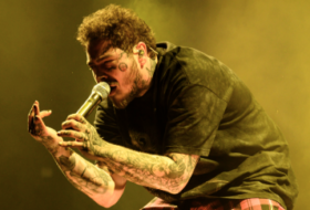 Post Malone performing on stage