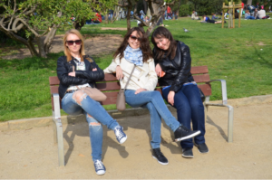 Image Of Women Sitting On Bench Turns Heads Online After People Spot Glaring Detail